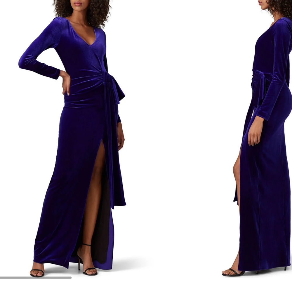 NISSA
Velvet High Slit Gown